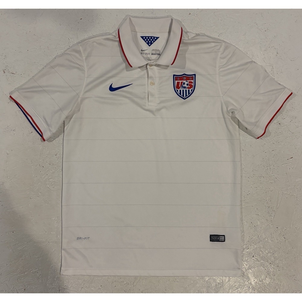 Nike‎ US Soccer Football Jersey 2014 Home White Mens Large L DriFit 578024-105